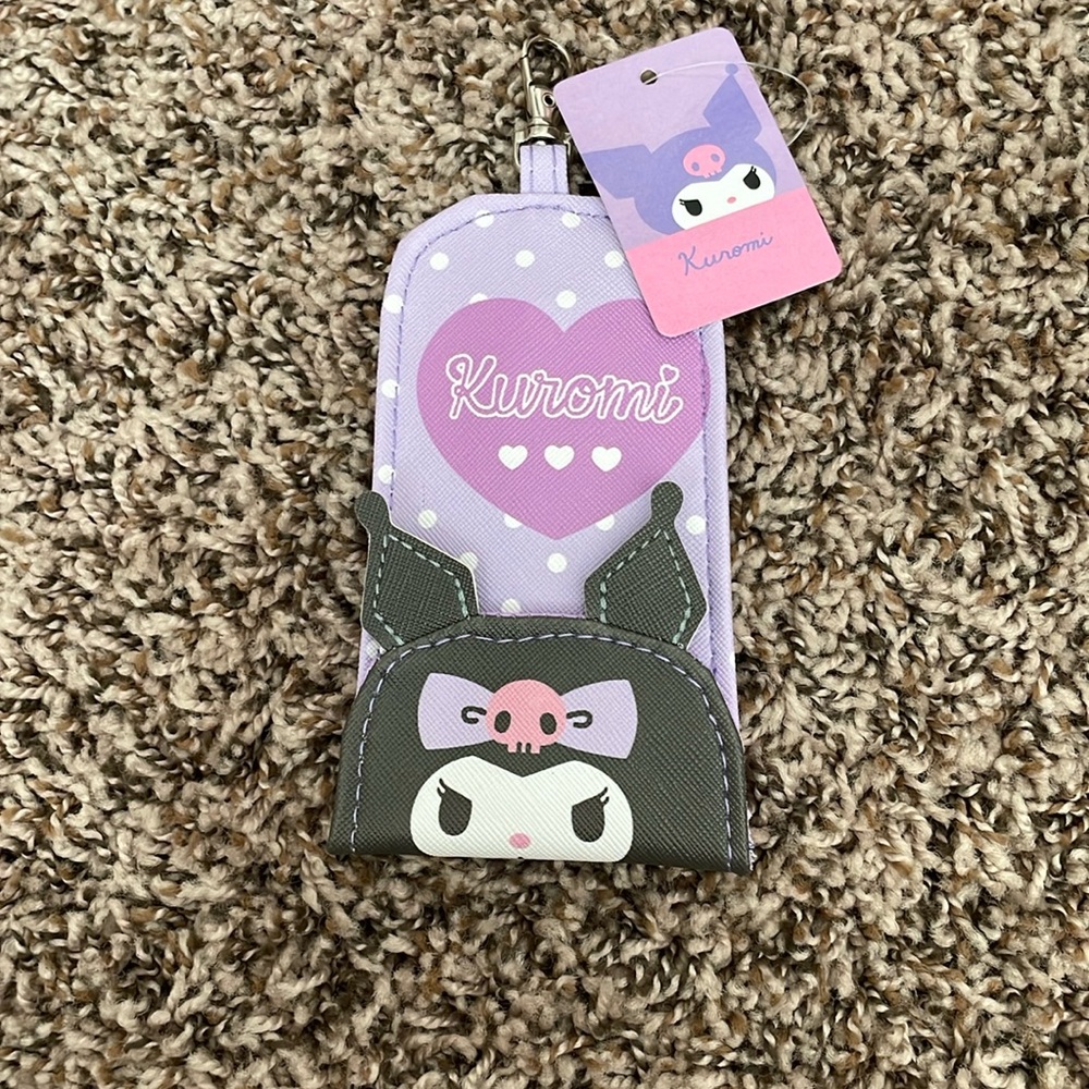 Kuromi key chain pouch, 3 rings.